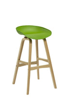 Load image into Gallery viewer, Virgo Bar Stool - Oak Coloured Timber Leg / Polypropylene Seat
