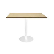 Load image into Gallery viewer, Square Flat Disc Base Table in White Powder Coat Finish
