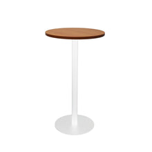 Load image into Gallery viewer, Circular Dry Bar Table with flat Disc Base - White Powder Coat Finish
