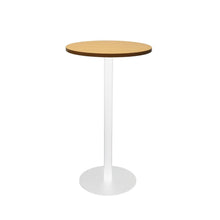 Load image into Gallery viewer, Circular Dry Bar Table with flat Disc Base - White Powder Coat Finish
