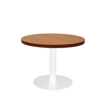 Load image into Gallery viewer, Round Coffee Table with flat Disc Base - White Powder Coat Finish
