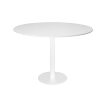 Load image into Gallery viewer, Circular Base Table with flat Disc Base - White Powder Coat Finish
