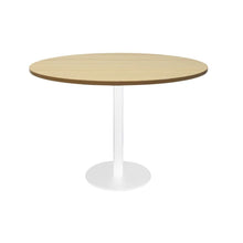 Load image into Gallery viewer, Round Flat Disc Base Table in White Powder Coat Finish
