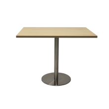 Load image into Gallery viewer, Square Flat Disc Base Table in Stainless Steel Finish
