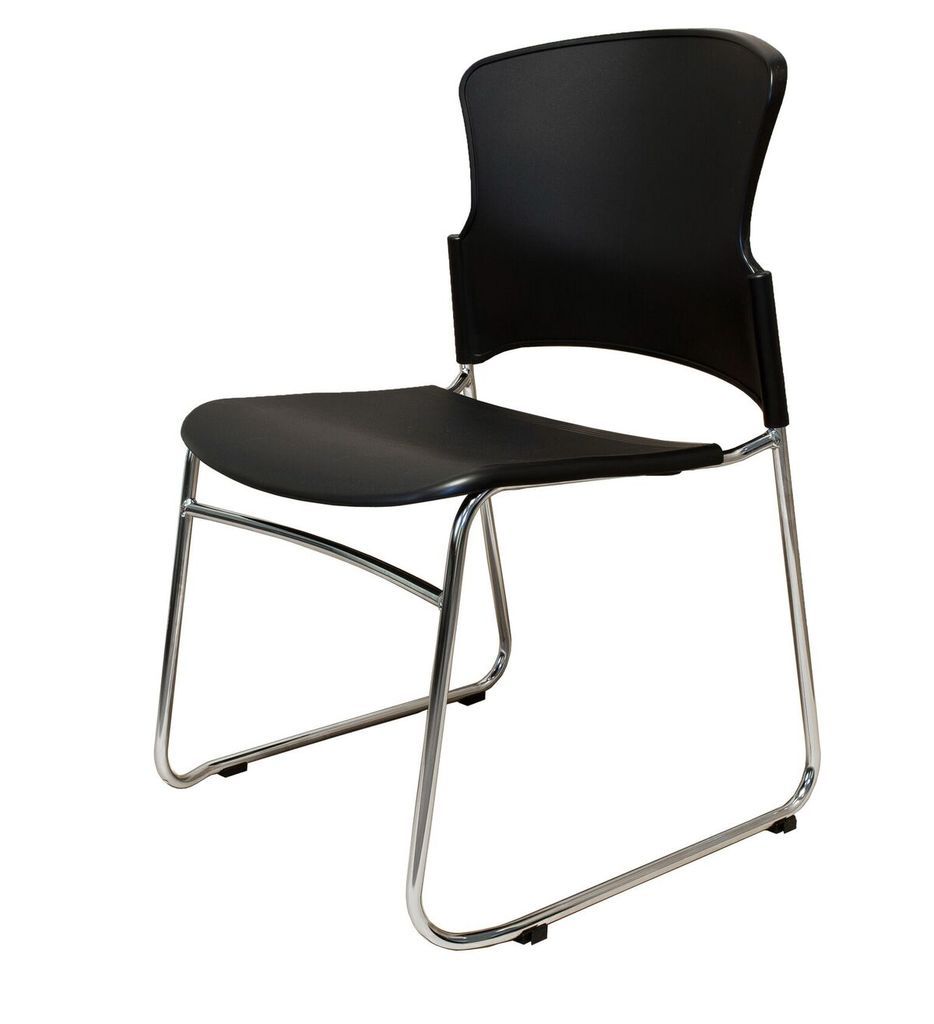 Heavy Duty PVC Sled Base Visitor/Lunchroom Chair With Linking Feature