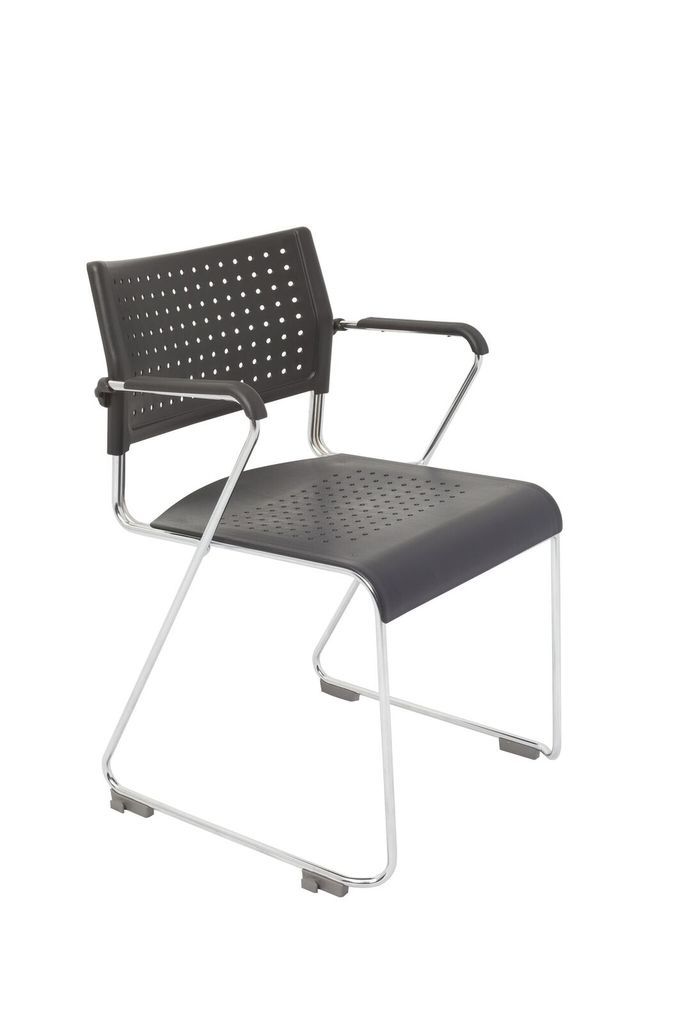 Polypropylene Sled Base Visitor/ Conference Chair With Linking Feature & Arm Rests
