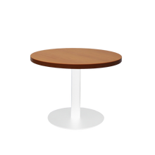 Load image into Gallery viewer, Circular Coffee Table with flat Disc Base - White Powder Coat Finish
