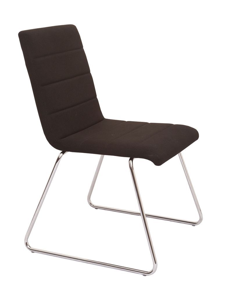 Fabric Sled Base Visitor Chair With Linking Feature