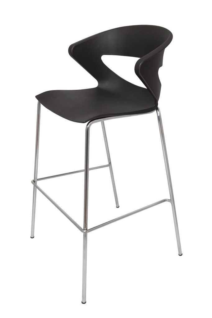 Indoor Hospitality Stool With Footrest Bar